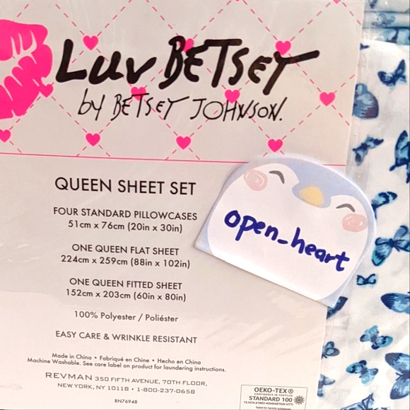 🔥LAST Betsey Johnson 6pc QUEEN Water Color Animal Print Sheet Set - Picture 2 of 2